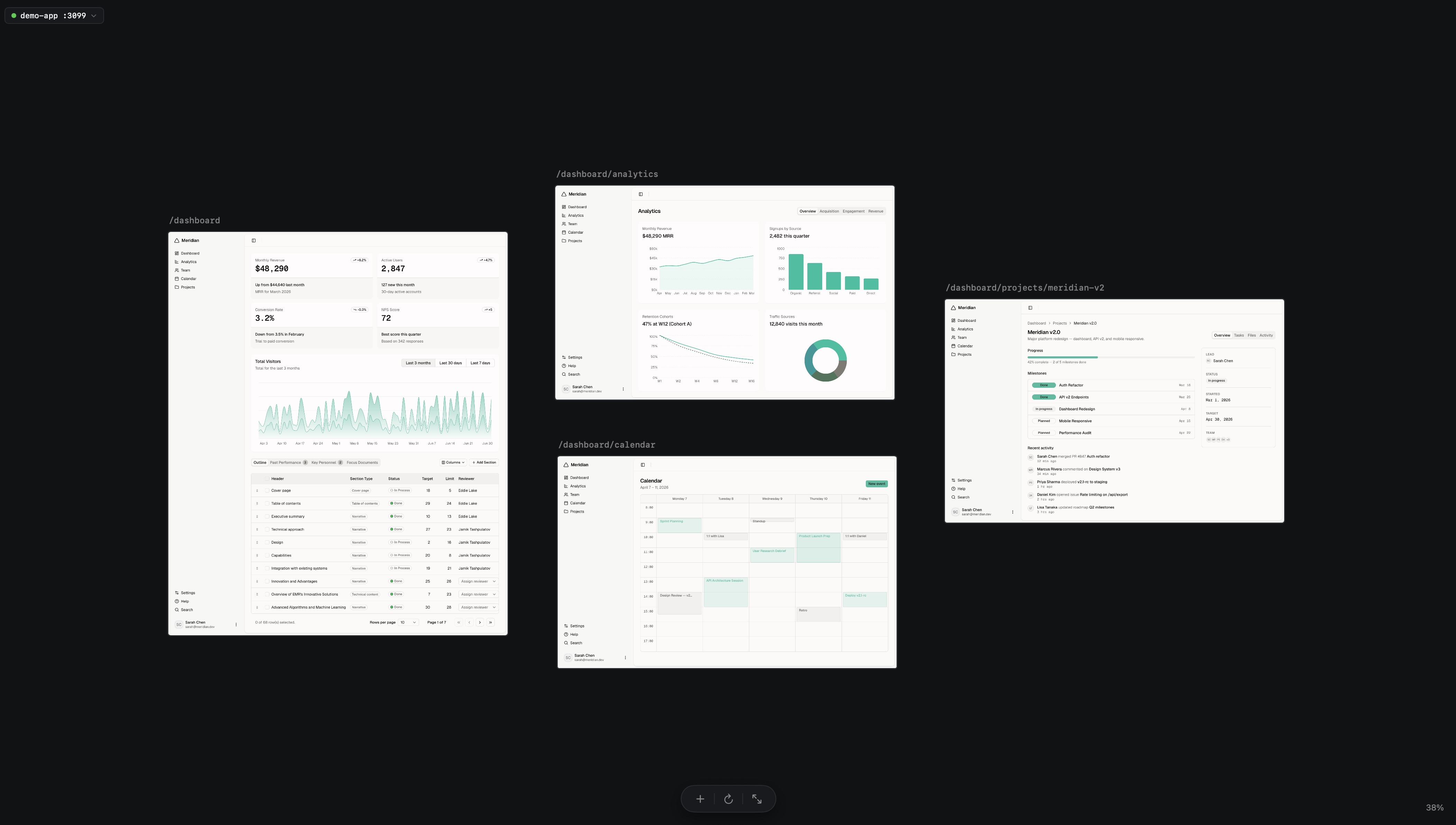 Shared Design Canvas view with pinned comments